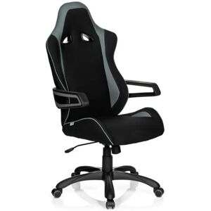 Hjh Sedia Gaming per PC modello RACER PRO II, spettacolare design sportivo, omologata per 8h giornaliere, in nero e grigio