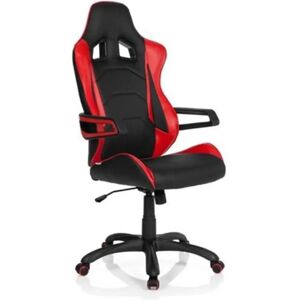 Hjh Poltrona Gaming RACER PRO I, spettacolare design sportivo, omologata per 8h giornaliere, in rosso e nero