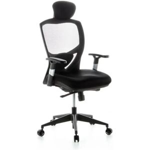 Hjh Sedia ergonomica VENUS TESSUTO, 100% regolabile, in tessuto nero