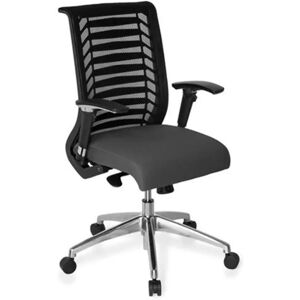 Hjh Sedia ergonomica AVATAR PRO, con schienale in rete e comodo sedile in tessuto, regolabile, in grigio/nero