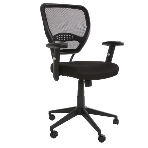 sediadaufficio sedia xxl per ufficio modello tenoya, con sedile ergonomico e base resistente, in rete color nero