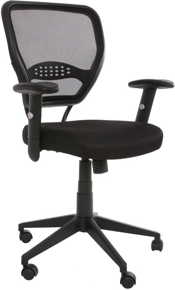 sediadaufficio sedia xxl per ufficio modello tenoya, con sedile ergonomico e base resistente, in rete color nero