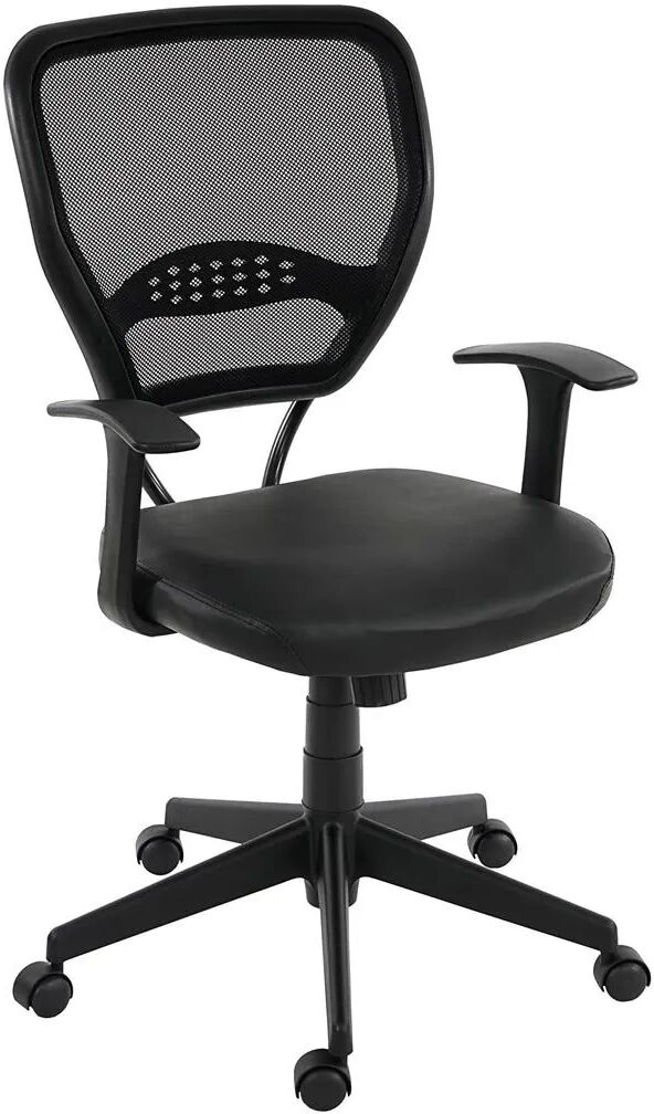 sediadaufficio sedia xxl per ufficio modello tenoya base con braccioli, con sedile ergonomico imbottito, schienale in rete, colore nero