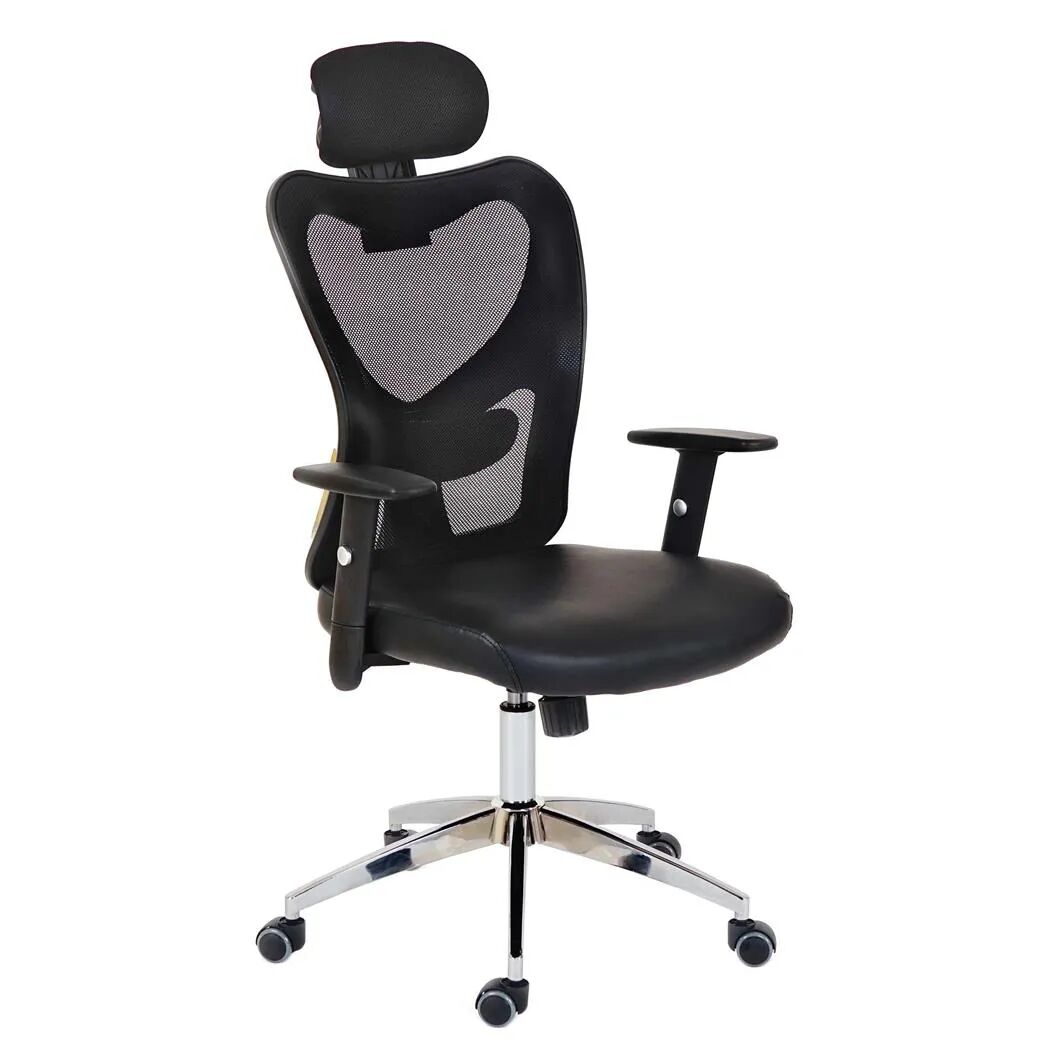sediadaufficio sedia ergonomica zelia, sostegno lombare imbottito, base in metallo, 8 ore, in nero