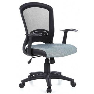 Hjh Sedia per ufficio FLIER, design esclusivo ad un prezzo conveniente, con schienale in rete e sedile imbottito, in nero/grigio