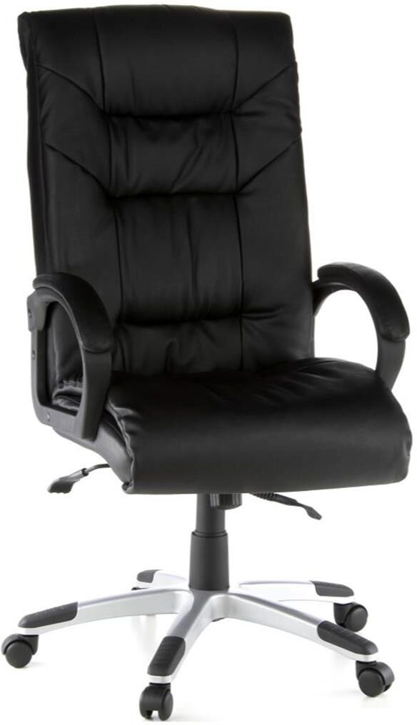 Hjh Poltrona in vera pelle PRESIDENT SOFT, omologata 8h uso, colore nero Hjh Poltrona in vera pelle PRESIDENT SOFT, omologata 8h uso, colore nero