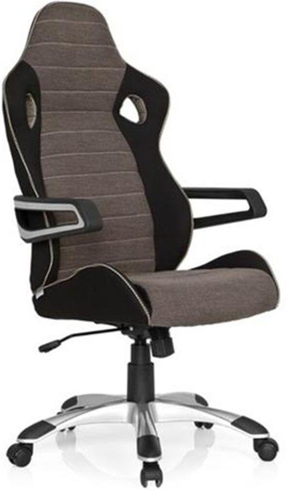 Hjh Sedia Gaming per PC modello DAKAR, speciale stile sportivo, omologata per 8 ore al dì, in nero/grigio Hjh Sedia Gaming per PC modello DAKAR, speciale stile sportivo, omologata per 8 ore al dì, in nero/grigio