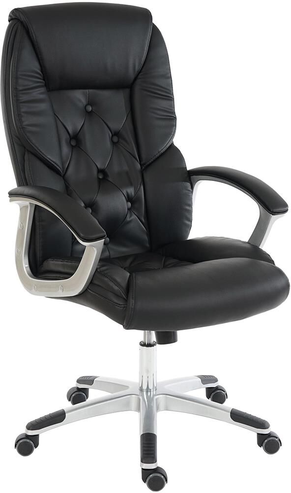 Sediadaufficio Poltrona ufficio DIONE, elegante e resistente, imbottitura spessa con rivestimento in morbida pelle, in nero Sediadaufficio Poltrona ufficio DIONE, elegante e resistente, imbottitura spessa con rivestimento in morbida pelle, in nero