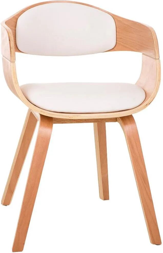 Sediadaufficio Sedia per Sala Attesa / Riunioni BUTAN, esclusivo design in legno color faggio e imbottitura rivestita in pelle color bianco Sediadaufficio Sedia per Sala Attesa / Riunioni BUTAN, esclusivo design in legno color faggio e imbottitura rivestita in pelle color bianco