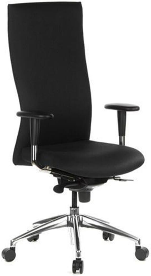 Hjh Sedia ergonomica MOVITEC, sedile e braccioli regolabili, schienale alto, uso 8 ore, in nero Hjh Sedia ergonomica MOVITEC, sedile e braccioli regolabili, schienale alto, uso 8 ore, in nero