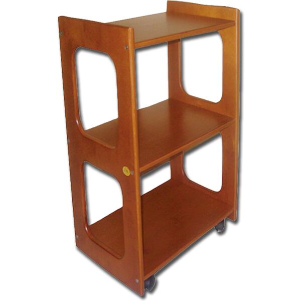 Gima Dante carrello a tre piani in legno di ciliegio con dimensioni 50 x 40 x h 77 cm produzione italiana