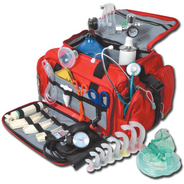 Gima Borsa Emergenza 4 kit pronto soccorso completo con bombola ossigeno acciaio e accessori