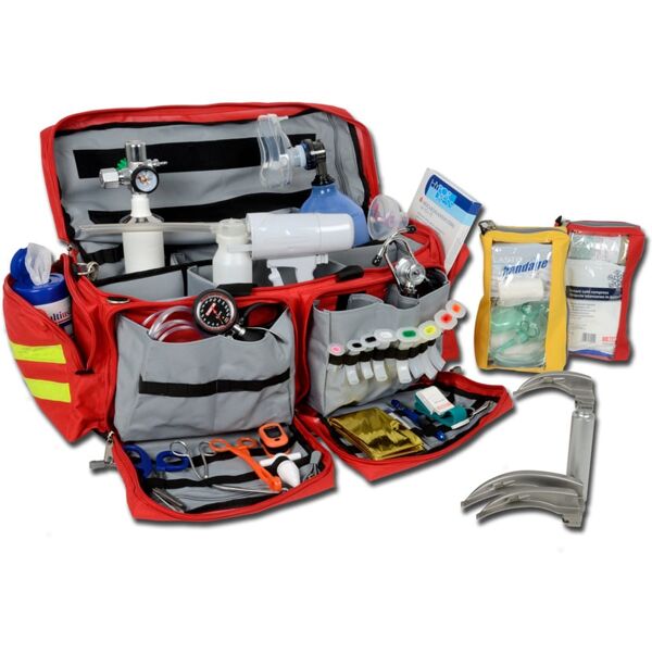 Gima Kit Emergenza 7 con borsa smart grande in cordura rossa e strumentazione completa