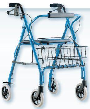 Mediland Deambulatore Rollator con 4 Ruote-Seggiola-Cestino