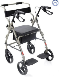 Mopedia Rollator Pieghevole In Alluminio Verniciato Con 4 Ruote - Gaya 1.0