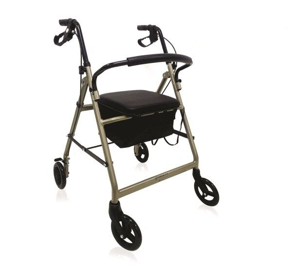 Mopedia Rollator Pieghevole In Alluminio Verniciato Con 4 Ruote - Atlante 1.0