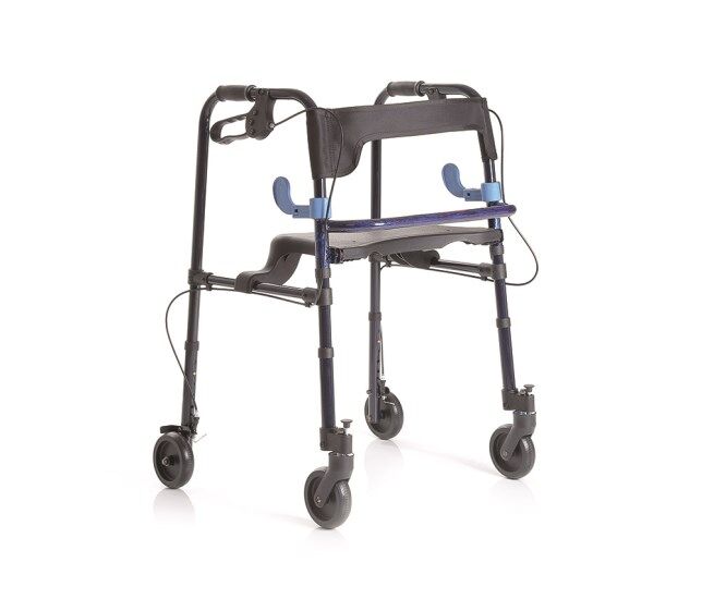 Mopedia Rollator Pieghevole in Alluminio Verniciato con 2 Leve