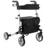 Mopedia Rollator Pieghevole in Alluminio Verniciato - 4 Ruote - Compatto Totalmente Pieghevole - Oceano