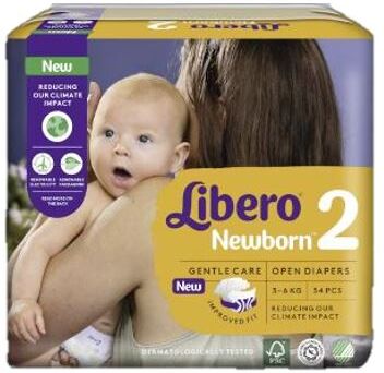 Libero - Pannolini Bebè Newborn 2 (3-6 kg)