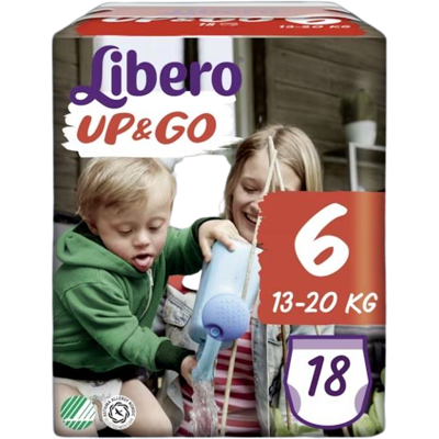 Libero - Pannolini Bebè Up&Go 6 (13-20 kg) Libero - Pannolini Bebè Up&Go 6 (13-20 kg)