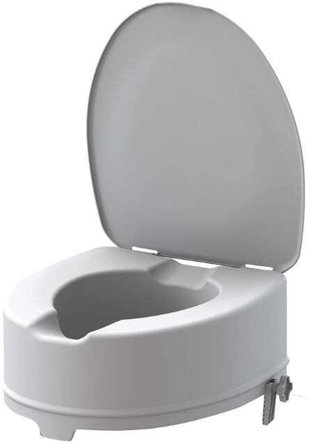 Ausilium Rialzo WC di 15 cm con Staffe e Coperchio