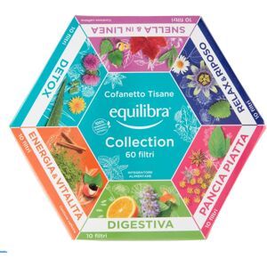 Equilibra ®- 6 confezioni da 60 filtri Tisane In Cofanetto Mix