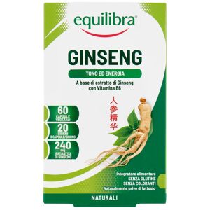 Equilibra ®- 6 confezioni da 60 capsule vegetali Ginseng