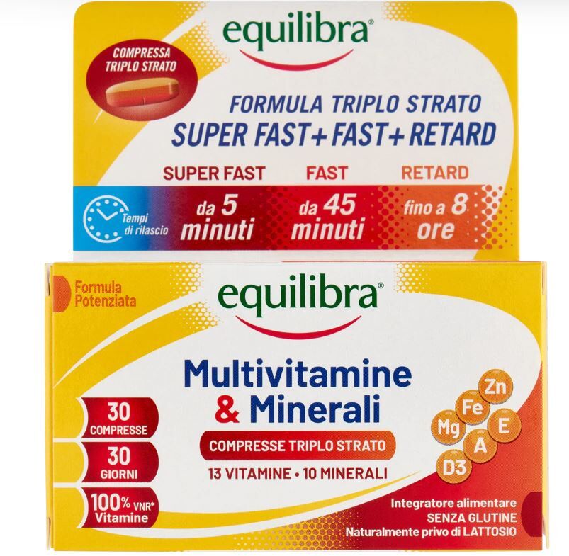 Equilibra ®- 6 confezioni da 30 compresse Integratore Multivitamine & Minerali