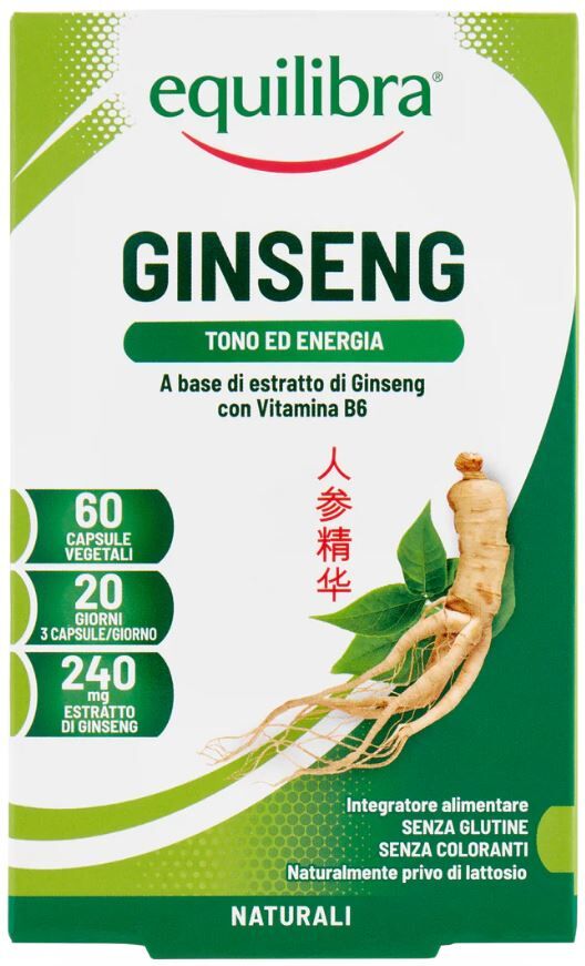 Equilibra ®- 6 confezioni da 60 capsule vegetali Ginseng