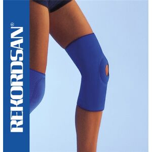 Rekordsan Ginocchiera non steccata con foro rotuleo (Linea Sporting Blu) -  (Codice 885)