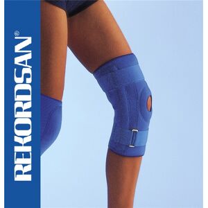 Rekordsan Ginocchiera steccata regolabile con foro rotuleo (Linea Sporting Blu) -  (Codice 884)