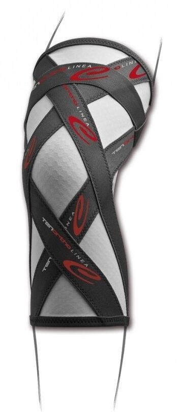 tenortho ginocchiera elastica cknee con fibra di carbonio e taping integrato