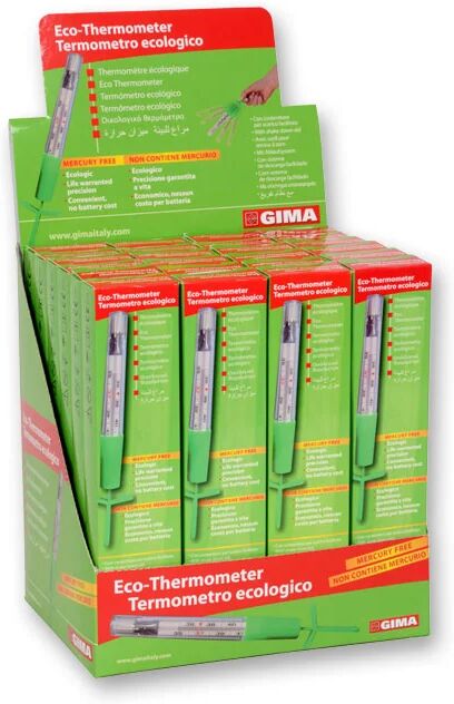 Gima Espositore Termometro Ecologico con Shaker Confezione da 24 Pezzi