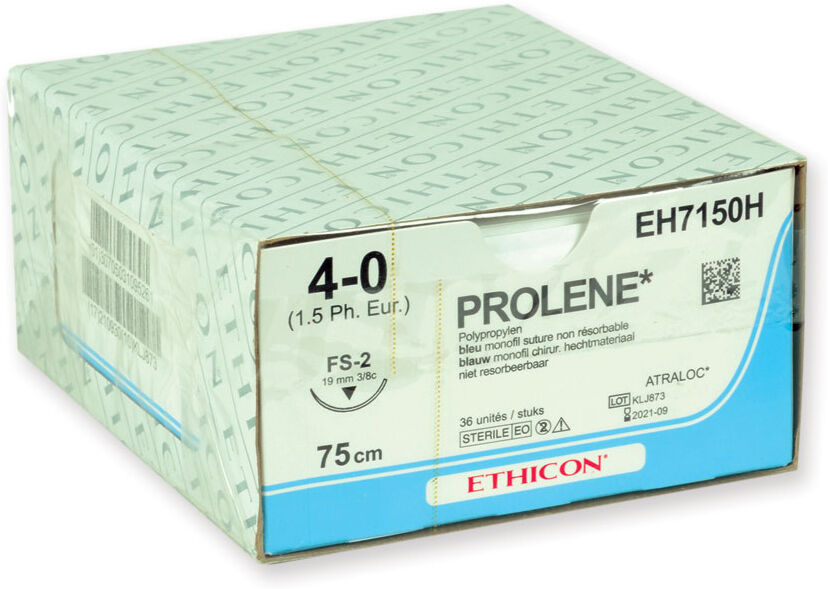 Gima Sutura Monofilamento Ethicon Prolene - Non Assorbibili - 4/0 Ago 19 Mm - 45 Cm