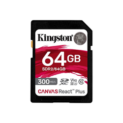 Kingston Chiavetta USB Canvas react plus - scheda di memoria flash - 64 gb - uhs-ii sdxc sdr2/64gb