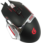 Conceptronic Mouse Djebbel 8 - mouse - usb - nero, argento djebbel02b