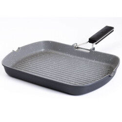 Bialetti Bistecchiera AETERNUM Grill 34 x 24cm Petravera Manico pieghevole