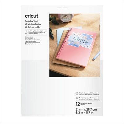 CRICUT Vinile Stampabile A4 (12 Fogli)-bianco CRICUT Vinile Stampabile A4 (12 Fogli)-bianco
