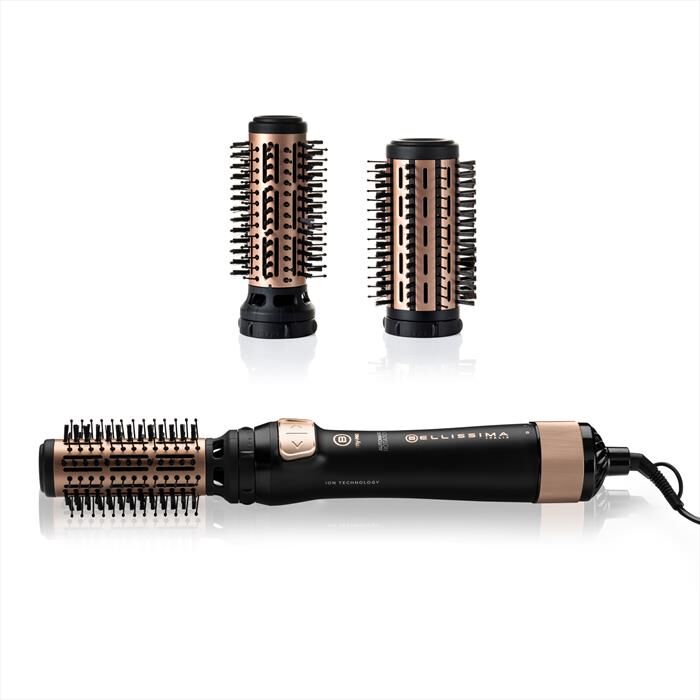 imetec spazzola arriccia capelli bhs4 1100-nero/rose gold