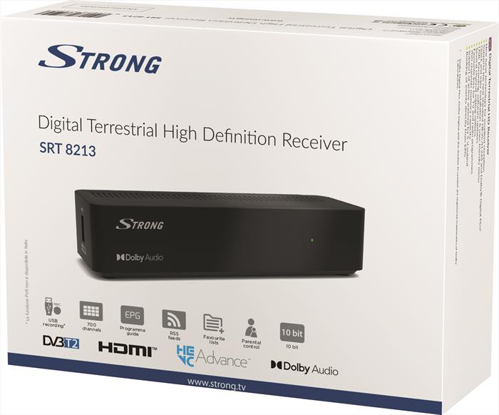 strong decoder digitale terrestre t2 srt8213-nero