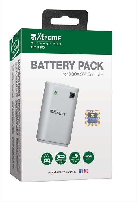 xtreme 65380 xbox 360 battery pack + power cable