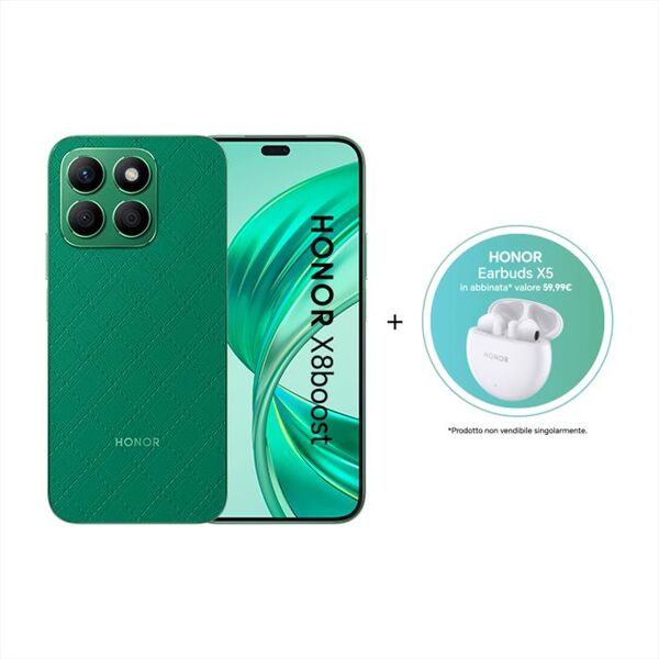 honor smartphone x8b + earbuds-glamorous green