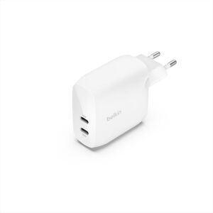 Belkin Caricabatterie Da Parete Dual 30w Porta Usb-c-bianco