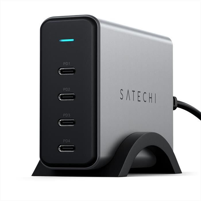 SATECHI Caricatore Gan Usb-c 165w 4 Porte-grigio