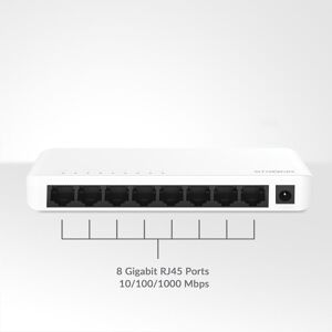 STRONG Switch Gigabit A 8 Porte Sw8000p-bianco