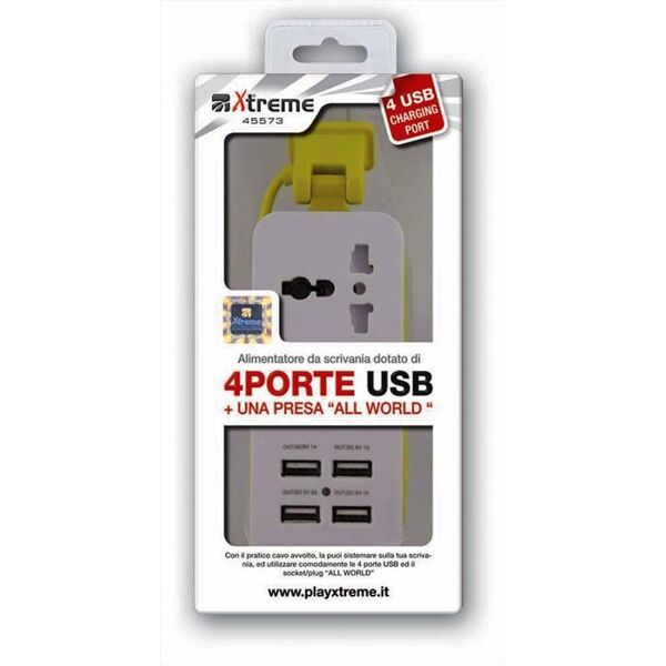 xtreme 45573 alimentatore multipresa 4 porte usb