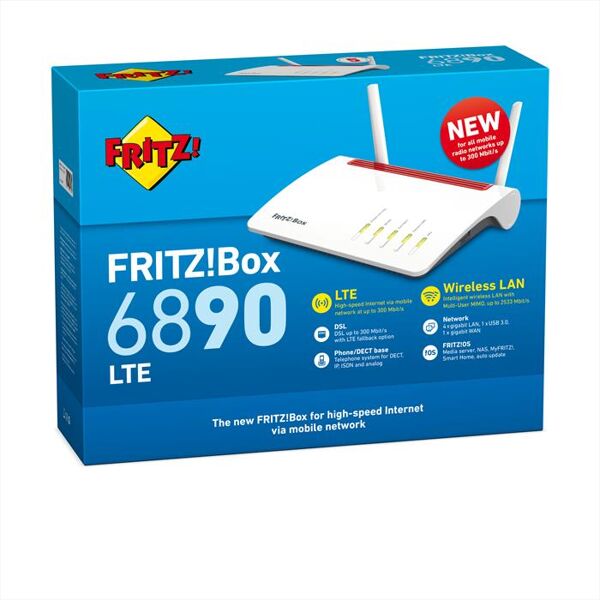 fritz! box 6890 lte-bianco/rosso