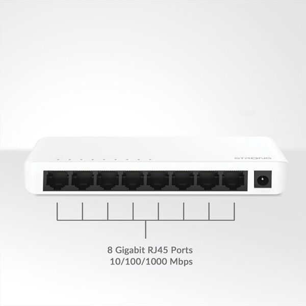 strong switch gigabit a 8 porte sw8000p-bianco