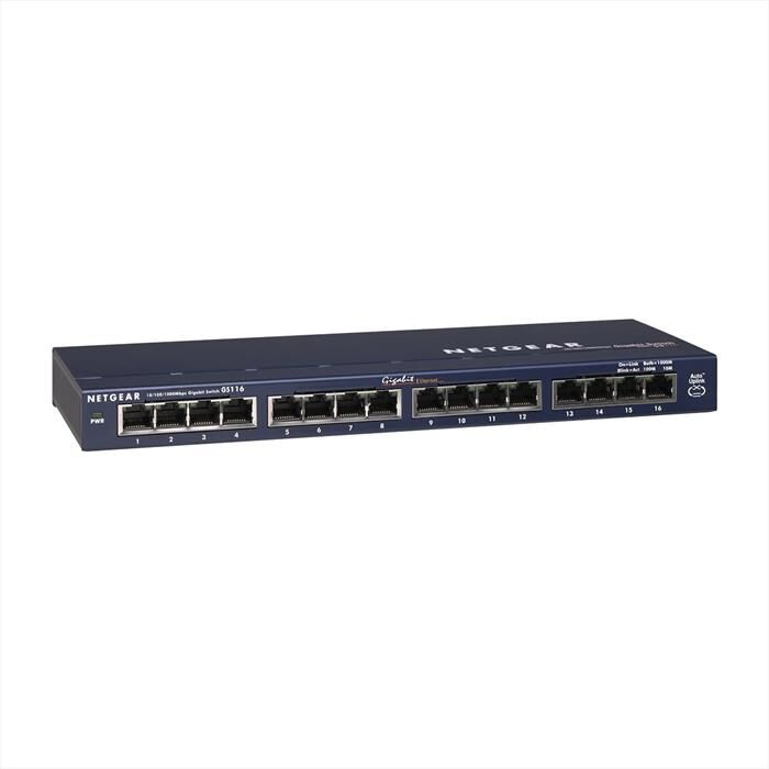 netgear switch 16 porte gs116ge-nero