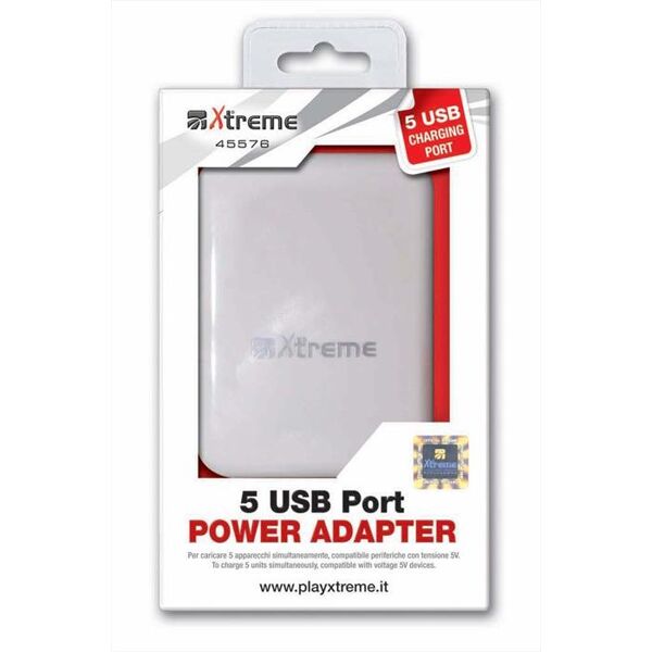 xtreme 45576 alimentatore usb 5 porte rete